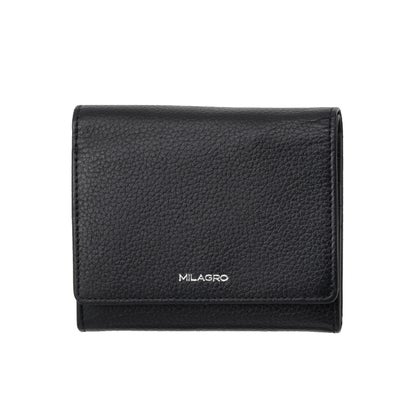 ミラグロ MILAGRO シュリンクレザー・ギャルソン二つ折り財布 (ブラック)