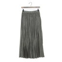 マイカアンドディール MICA&DEAL shiny pleats skirt (GRAY-KHAKI)