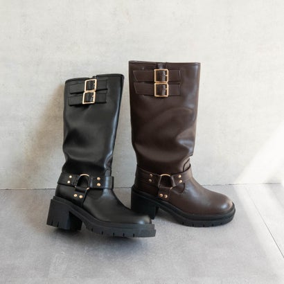 ファビーファビー FABBY FABBY. タンク底サイドゴアブーツ （ブラック）