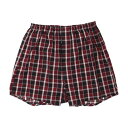 アクアスキュータム Aquascutum AQトランクス/24FW/2本ゴム/チェックE 【返品不可商品】 (レッド)