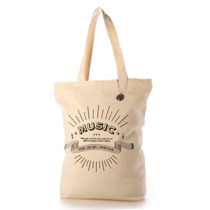 モーヴ mauve A4対応オリジナルキャンバストートバッグ（Music） （ホワイト）