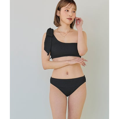 シードレス SEA DRESS uneuneワンショルダーリボンビキニ/水着【返品不可商品】 (ブラック)