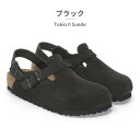 ビルケンシュトック BIRKENSTOCK ビルケンシュトック サンダル メンズ レディース トキオ2 スエード BIRKENSTOCK Tokio II Suede ベロアレザー (ブラック)