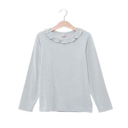 プティマイン petit main 【フワもちっと】吸湿発熱ちびフリル長T （L・グリーン）