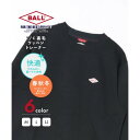 ボール BALL T/C裏毛 ワッペン トレーナー トップス 長袖 スウェット ユニセックス 64530 (ネイビー)