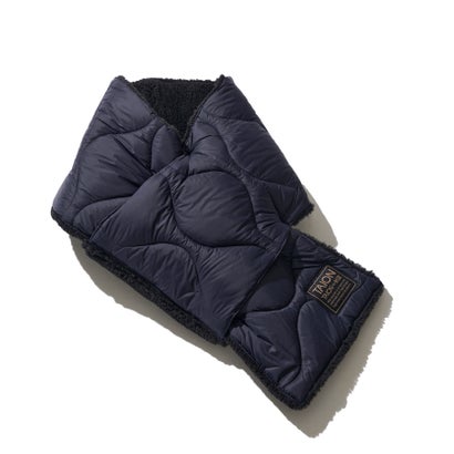 タイオン TAION 【TAION / タイオン】SOFT SHELL MILITARY REVERSIBLE DOWN SCARF / キルティングダウ..