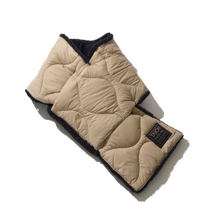タイオン TAION 【TAION / タイオン】SOFT SHELL MILITARY REVERSIBLE DOWN SCARF / キルティングダウ..