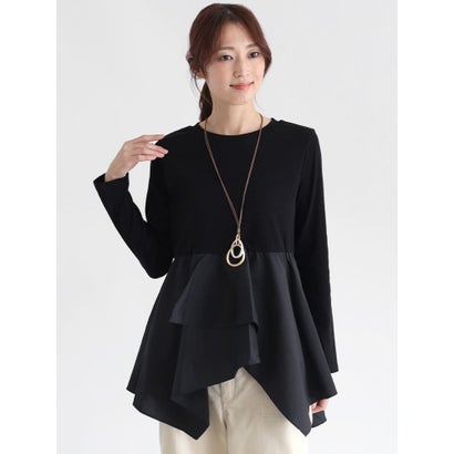 クローブ CLOVE 裾フリルデザインプルオーバー （ブラック）
