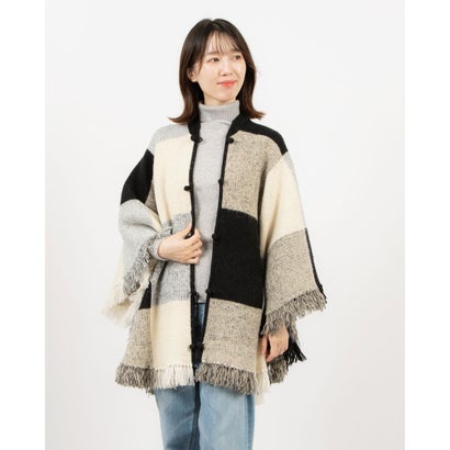  CLANE WIDE CHECK PONCHO MIX