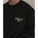 メゾンクラブ MAISON CLUB SURPLUS PRO-Military One Point Sweater /ミリタリーワンポイントスウェット 裏毛 オーバーサイズ (ブラック)
