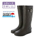 エンジェルフィット Angel FiT レディース ジョッキー風 ゴム製レインブーツ 防水防寒ブーツ 積寒地対応 寒さ対策 防寒対策 ウレタンインナー 耐候性 屈曲性 幅広 af_24063 (ダークブラウン)