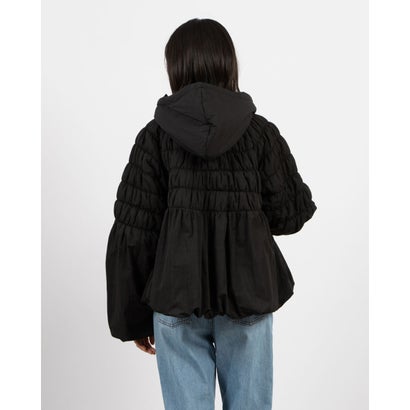 Allegra K カーディガン クロップド バイクジャケット ボレロ 肩をすくめる 開襟 長袖 レザー PU レディース ダークブルー S