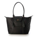 ペルケ perche ナイロン×牛革かぶせジェムストーントートバッグ (BK)