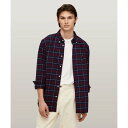 トミー ヒルフィガー TOMMY HILFIGER ブラッシュイージーチェックシャツ (ネイビー×レッド)