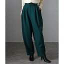 ボンジュールサガン BONJOUR SAGAN トリプルタックワイドバレルパンツ (DARK-GREEN)