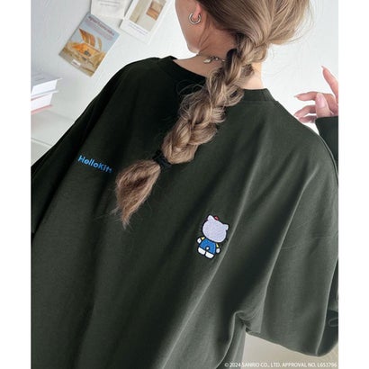 クラシカルエルフ Classical Elf 【Hello Kitty】大人もトキメクさり気ない刺繍。クラシカルエルフオリジナルデザインロンT（チャコール）(4)