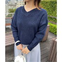 ノエラ Noela バックリボンゆるニット (ネイビー)