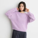 ザ ショップ ティーケー (ウィメン) THE SHOP TK(Women) スパンコールフェザーニットプルオーバー (ラベンダー(080))