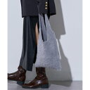 メゾンブリーズ MAISON BREEZE glitter shoping TOTE bag トート フェザーニット ラメ バッグ グリッター 鞄 (シルバー)