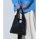 メゾンブリーズ MAISON BREEZE glitter shoping TOTE bag トート フェザーニット ラメ バッグ グリッター 鞄 (ブラック)