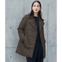 自由区 L 【カタログ掲載・撥水加工・洗える】ステッチレスダウン コート (ブラウン)