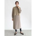 クローブ CLOVE シャギーベスト×ニットワンピース (ベージュ)(4)