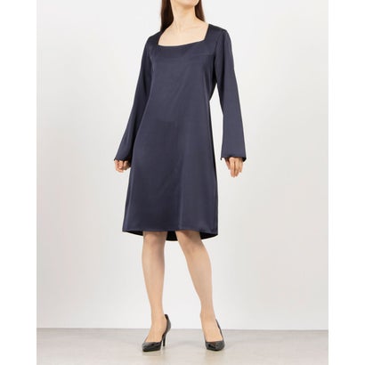 リナシメント RINASCIMENTO サテンスクエアネックワンピース （blu Navy）