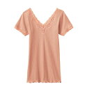 トゥシェ Tuche 【COTTON LACY】2分袖インナー (ノーブルピーチ)