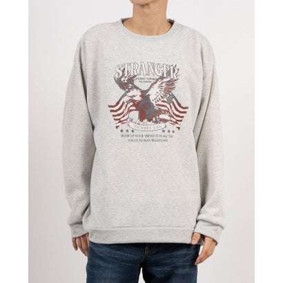 スタイルブロック STYLEBLOCK 裏起毛プリントBIGトレーナー （03オートミール）