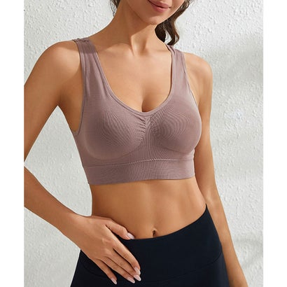ミニミニストア miniministore スポーツブラ ノンワイヤー 美胸ヨガブラ （スモークピンク）