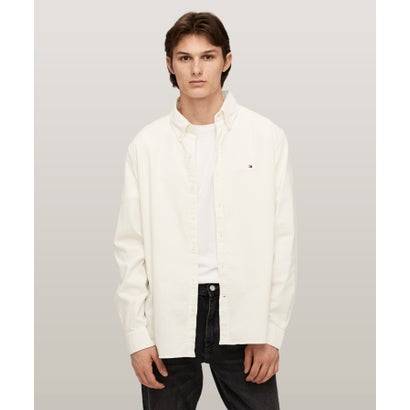 トミー ヒルフィガー TOMMY HILFIGER ソリッドコーデュロイボタンダウンシャツ （ホワイト）