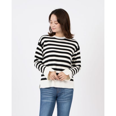 ミ・デゥー mi・deu・・・ 2色ボーダープルオーバー （ホワイト）(4)