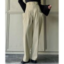 ジュノア JUNOAH ビッグポケットデザインフロントジップパンツ (アイボリー)