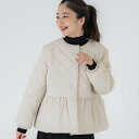 コカ coca ポリタフタパールキルティングティアードブルゾン (Ivory)
