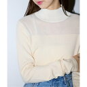 メゾンブリーズレヴール MAISON BREEZE reveur アンゴラタッチ ニット シアー ハイネック プルオーバー トップス 長袖 XNN (アイボリー...