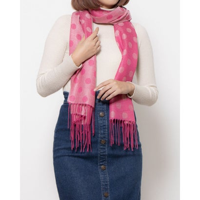 カシュネ cache nez ドット柄ジャカードストール （PI）