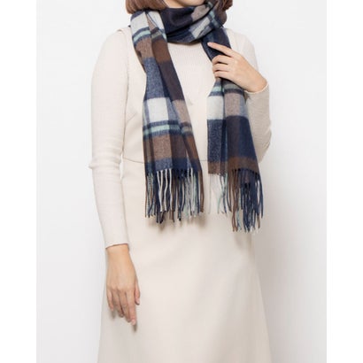 カシュネ cache nez ウールチェックストール （NVMIX）