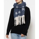 カシュネ cache nez リサイクルポリ星柄ジャカードストール (NV)