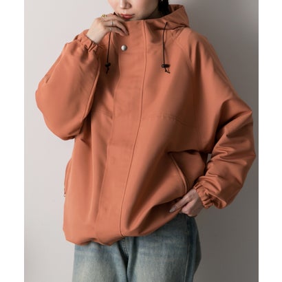 アドティエ ad thie マウンテンパーカー ラグラン ドローコード モンスター フード （レンガ）