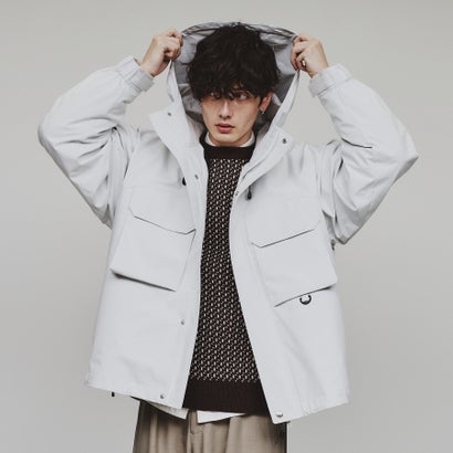 新品 タケオキクチ 中綿 マウンテン ジャケット XL 灰黒 【J40954】 THE SHOP TK 秋冬 パーカー ブルゾン フード 撥水 メンズ 新品 タケオキクチ 保温 Keep warm キルティング 中綿 ブルゾン XL 赤