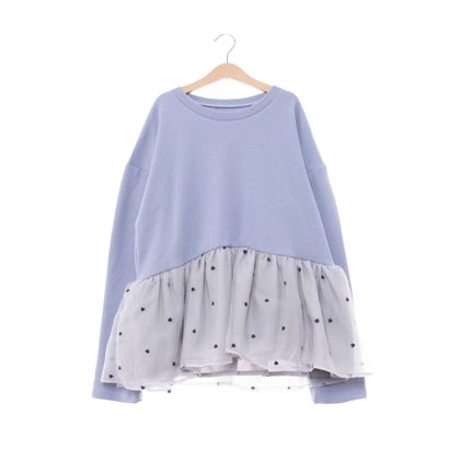 プティマイン petit main 【リンク】ハート刺繍チュニック （ブルーグレー）のサムネイル