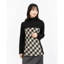 コケットコレクション COKETT COLLECTION チェック切替カットソー (クロ)