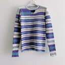 エイチシーエーイー HCAE GRADATION KNIT TOP (PURPLE x BLUE)