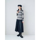 エイチシーエーイー HCAE GRADATION KNIT TOP (GRAY x WHITE)