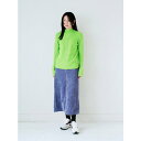エイチシーエーイー HCAE HIGH NECK PUFF SLEEVE KNIT TOP (GREEN)