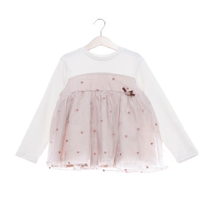 プティマイン petit main 【リンク】ハート刺繍チュニック （L・ピンク）のサムネイル