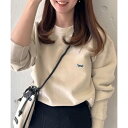 ザフォックスコレクション THE FOX COLLECTION 【THE FOX】basic Crew sweat キツネワッペン トレーナー 無地 スウェット (ベージュ)
