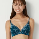 アモスタイル バイ トリンプ AMOSTYLE BY Triumph 夢みるブラ ノンワイヤー ブラジャー フローラルスペルズ(B、C、Dカップ) AMST1493 HU JX (グリーン系)