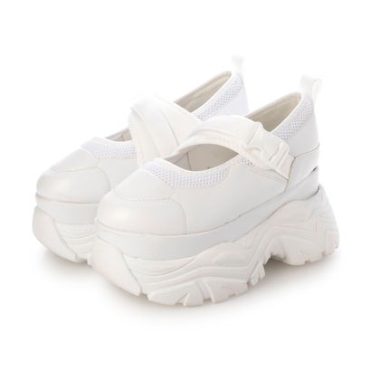 ラブハンター LoveHunter 厚底 バックルベルト メッシュスニーカー / 1901 （ホワイト）