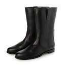 【本革 / 日本製】 バークレー BARCLAY スタッズピースソール ノーファスナー ルーズフィット ハーフブーツ (BLK)(4)